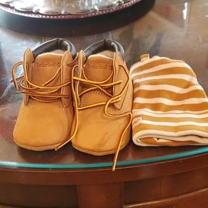 Timberland shoes and beenie